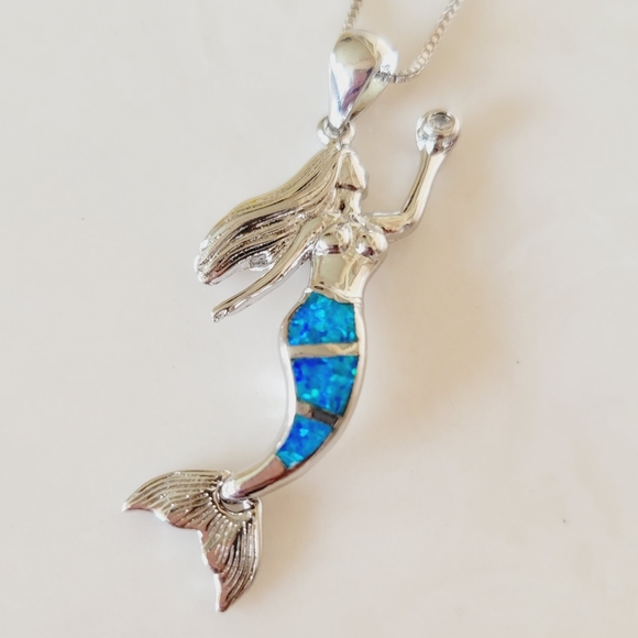 Jewelry - NWT S925 Mermaid Charm Necklace